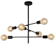 Lucide 21119/06/30 - Csillár rúdon LESTER 6xE27/40W/230V