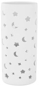 Kerámia asztali lámpa, fehér/hold mintás, DANAR
