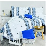 EMI Dorota kék ágyneműhuzat, A standard egyszemélyes ágy szett tartalma: 1x 140x200 + 1x 70x90