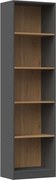R40 polcos szekrény, antracit-tölgy
