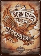 Fém tábla Harley-Davidson - Born to Ride