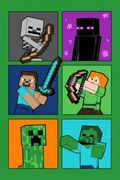 Minecraft Fight Badges szuper puha polár takaró 100*150cm