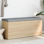 sonoma tölgy színű szerelt fa tárolópad 102 x 42 x 45 cm