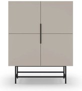 Krémszínű szekrény 100x128 cm Eldia – Marckeric