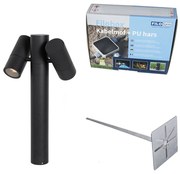 Kültéri állólámpa fekete 50 cm 2-lámpás állítható - Duo