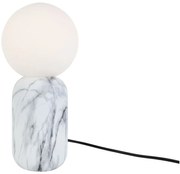 Gala fehér asztali lámpa márvány dekorral, magasság 32 cm - Leitmotiv