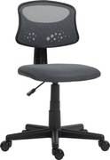HOMCOM Karfa Nélküli Ergonomikus Irodai Szék Hálós Háttámlával Forgatható Íróasztali Szék Magasságállító 120 kg Teherbírás Szürke | Aosom