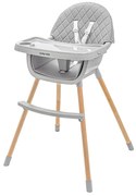 Baby Mix Freja wooden etetőszék, szürke