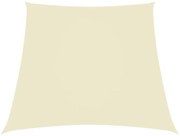 krémszínű trapéz alakú oxford-szövet napvitorla 2/4 x 3 m
