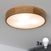 Brilagi - LED mennyezeti lámpatest CARVALHO 3xE27/15W/230V tölgy átm. 47,5 cm
