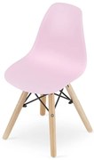 Gyerekszék bükk lábakkal pink