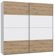 KARO gardróbszekrény 220x210 cm fehér/artisan tölgy