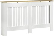 HOMCOM Radiátor Burkolat 152x19x83 cm MDF Radiátor Szekrény Antitipikus Rögzítővel Modern Dizájn Nappalihoz Hálószobához Fehér | Aosom