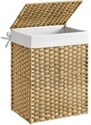 Szennyestartó, 90 literes, szintetikus rattan ruháskosár natúr