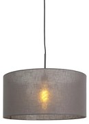 Modern függőlámpa fekete szürke árnyékolóval 50 cm - Combi 1