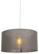 Rusztikus lógólámpa fehér, szürke árnyékolóval 50 cm - Combi 1