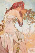 Plakát The Seasons Summer, Alphonse Mucha