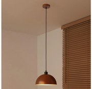 Duolla - IRONLINE zsinóros függőlámpa 1xE27/15W/230V átmérő 27 cm réz/fekete