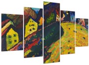 Kép - Vasily Kandinsky, Houses at Murnau, reprodukciók (150x105 cm)