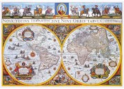 Nova Terrarum antik térkép fa puzzle