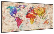 Klarstein Wonderwall Air Art Smart, infravörös hősugárzó, 120 x 60 cm, 700 W, színes térkép