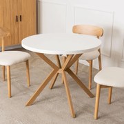 Bővíthető Étkezőasztal Fehér Színben. LUGO 90-190 cm