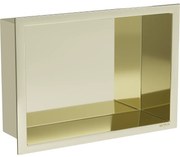 Mexen X-Wall-R fürdőszoba süllyesztett polc kerettel 30 x 20 cm, Arany - 1950302010
