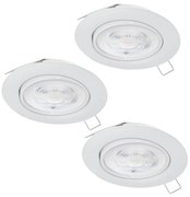 Eglo 901756 - KÉSZLET 3x LED Beépíthető lámpa FAVAZZINA 1xGU10/4W/230V fehér