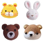 4 db-os állatos horgoló készlet kezdőknek