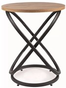 Eos E dohányzóasztal tölgy/fekete 45cm