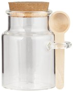 IB Laursen WOODEN SPOON üveg ételtartó parafa fedéllel és kanállal 140 ml