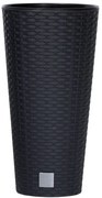 Prosperplast Rato Tubus virágcserép antracit 20 cm-es betéttel