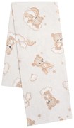Flanel pelenka nyomtatott mintával New Baby maci bézs
