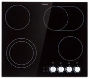 Klarstein EasyCook, üvegkerámia főzőlap, 6100 W, forgó szabályozó, fekete