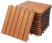 Deuba Eukaliptusz fa járólapok – 11 darabos készlet, 30x30 cm