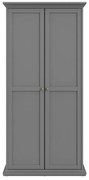 Szürke ruhásszekrény 96x201 cm Paris – Tvilum