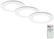 Briloner - KÉSZLET 3x LED Fürdőszobai beépíthető lámpa LED/4,8W/230V IP44 + távirányító