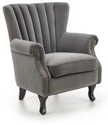 Titan bársony fotel szürke