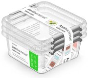 Antibakteriális műanyag ételtároló doboz szett - 3x850 ml Orplast