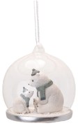 Poligyanta kézzel készített karácsonyfadísz ø 7 cm Polar Bear Mummy & Baby – Sass & Belle