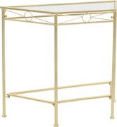 vidaXL vintage stílusú aranyszínű fém kisasztal 87 x 34 x 73 cm