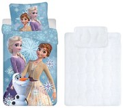 Disney Jégvarázs gyerek, ovis ágyneműhuzat és paplan/párna szett 100x135 cm 40x60 cm (White Snowflake)