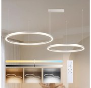 Brilagi - LED fényerőszabályozható kábeles csillár PORTOFINO LED/98W/230V ezüstszínű + távirányító