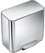 Simplehuman Mini pedálos szemetes szelektív hulladékgyűjtő 15 l, rozsdamentes acél