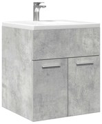 betonszürke szerelt fa fürdőszobai mosdószekrény 41x38,5x46 cm