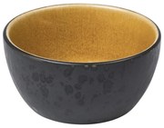 Fekete-borostyán színű kőedény tálka 200 ml Black/Amber – Bitz