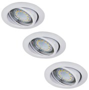 Rabalux 1049 - KÉSZLET 3xLED Beépíthető lámpa LITE 3xGU10-LED/3W/230V