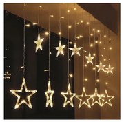 Brilagi - LED Karácsonyi kültéri fényfüggöny 123xLED/3xAA/USB 3m IP44 meleg fehér