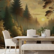 Fotótapéta - Napfény az erdőben (147x102 cm)