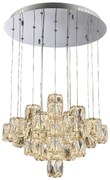PREZENT 62402 POLAR Modern Led Függesztett Lámpa Króm, Átlátszó LED IP20